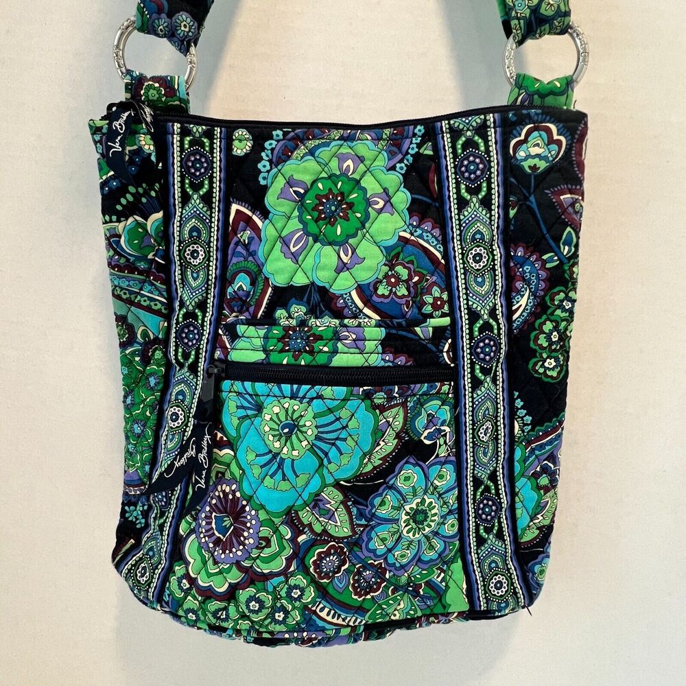 Vera Bradley Blue Rhapsody Crossbody Bag 11 x 10.5 x 2 Blue Green RETIRED